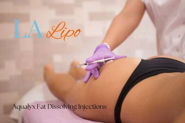 Woman having fat dissolving injections Greater London (Kensington and Chelsea) on thighs