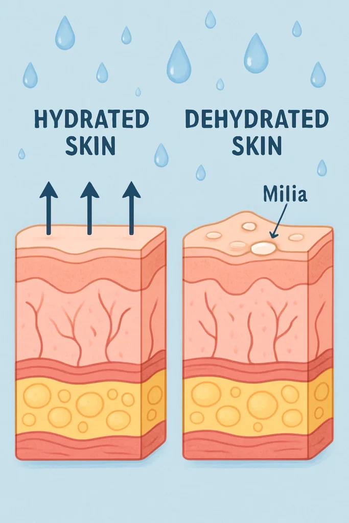 The importance of hydration and milia production Greater London (Kensington and Chelsea)