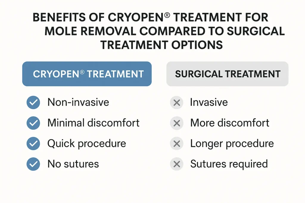 Benefits of facial mole removal Greater London (Kensington and Chelsea) - call our team today to book a consultation