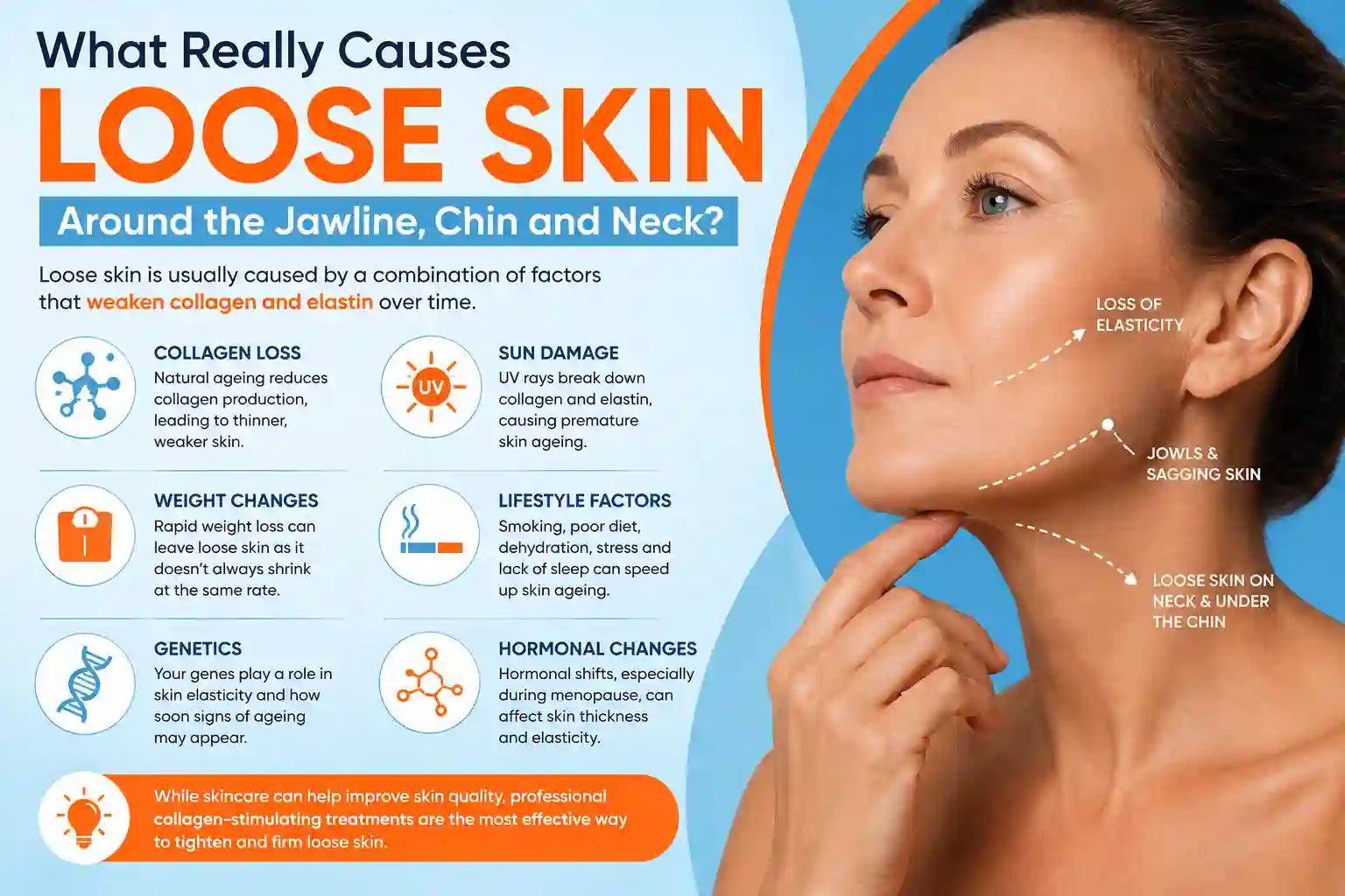 What Really Causes Loose Skin Around the Jawline, Chin and Neck Greater London (Kensington and Chelsea)?